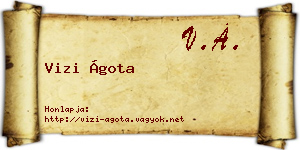 Vizi Ágota névjegykártya